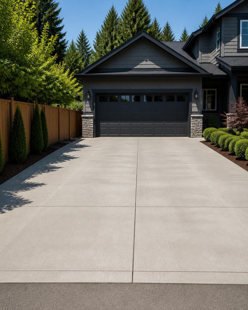 Clean driveway after a professional junk removal job